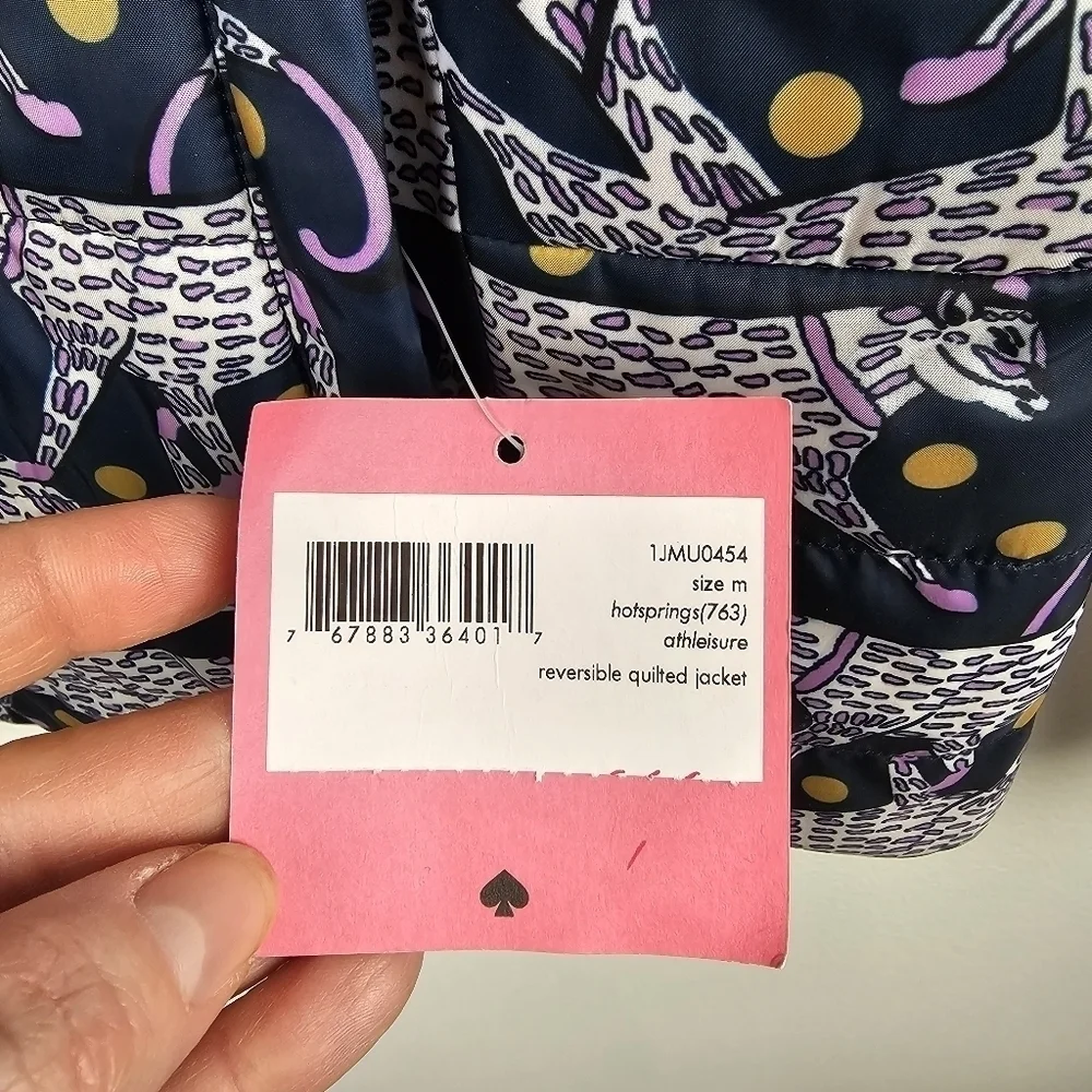 Kate Spade New York Reversible Quilted Jacket NWT, size Medium